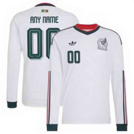 Men 00 Mexico Custom 2026 Replica White Jersey 2